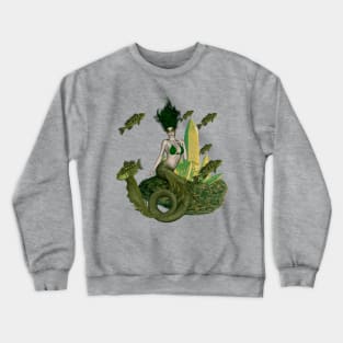 Wonderful mermaid in the deep ocean Crewneck Sweatshirt